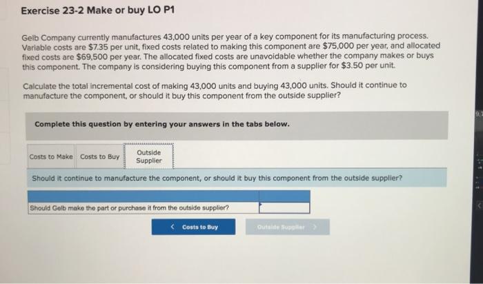 Variable costs are $7.35 per unit, fixed costs related to making this