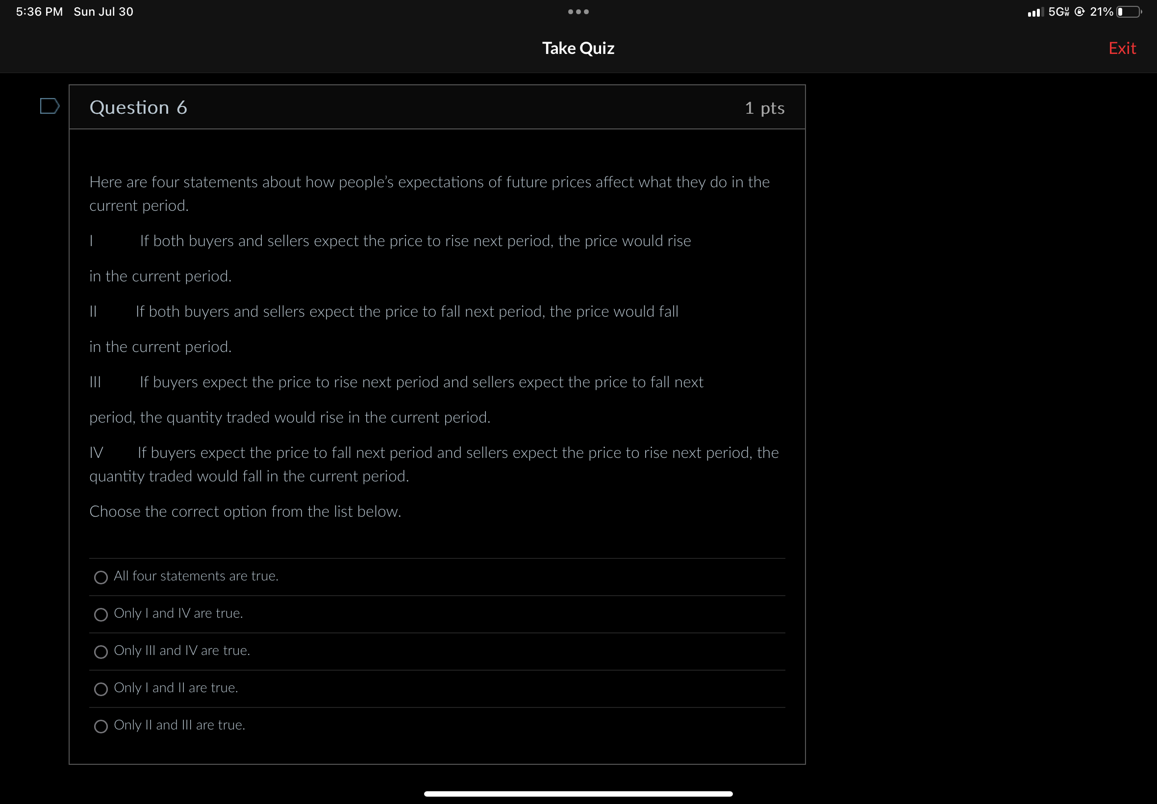 take the quiz. D Question 1 1 pts Which event listed below
