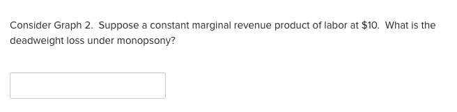 50 60 70 80 90 100 Graph 2 depicts a monopsonistic labor