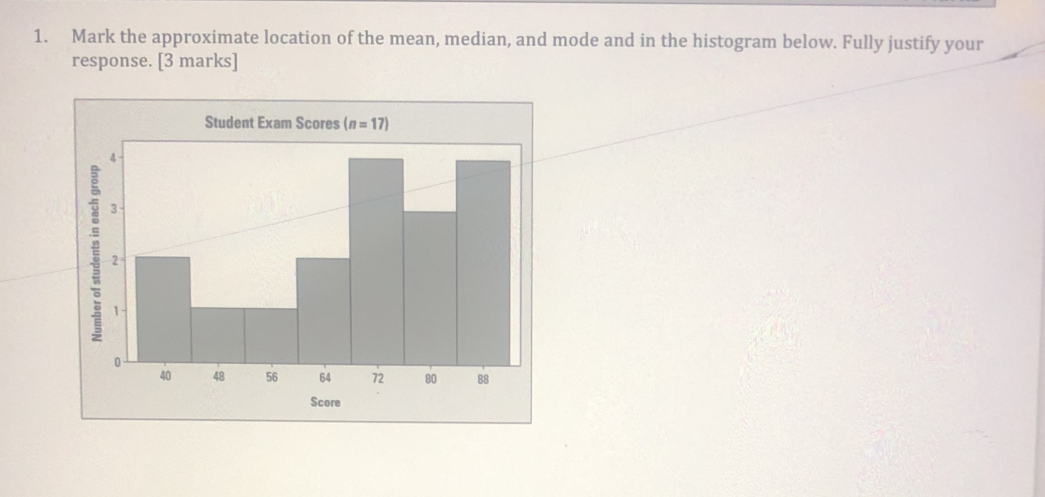Please look at question and answer. 1. Mark the approximate location of