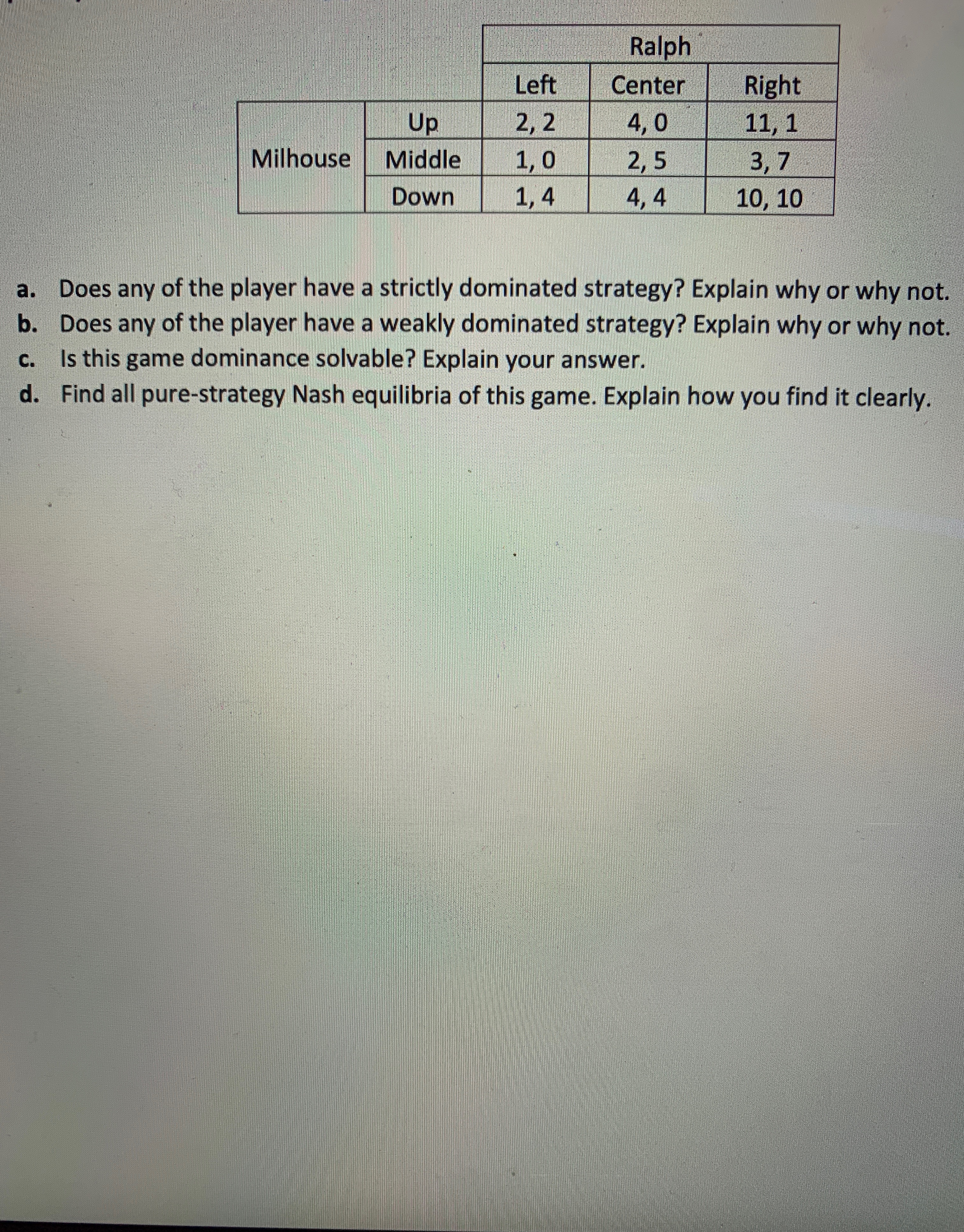 Ralph Left Center Right Up 2 , 2 4, 0 11,