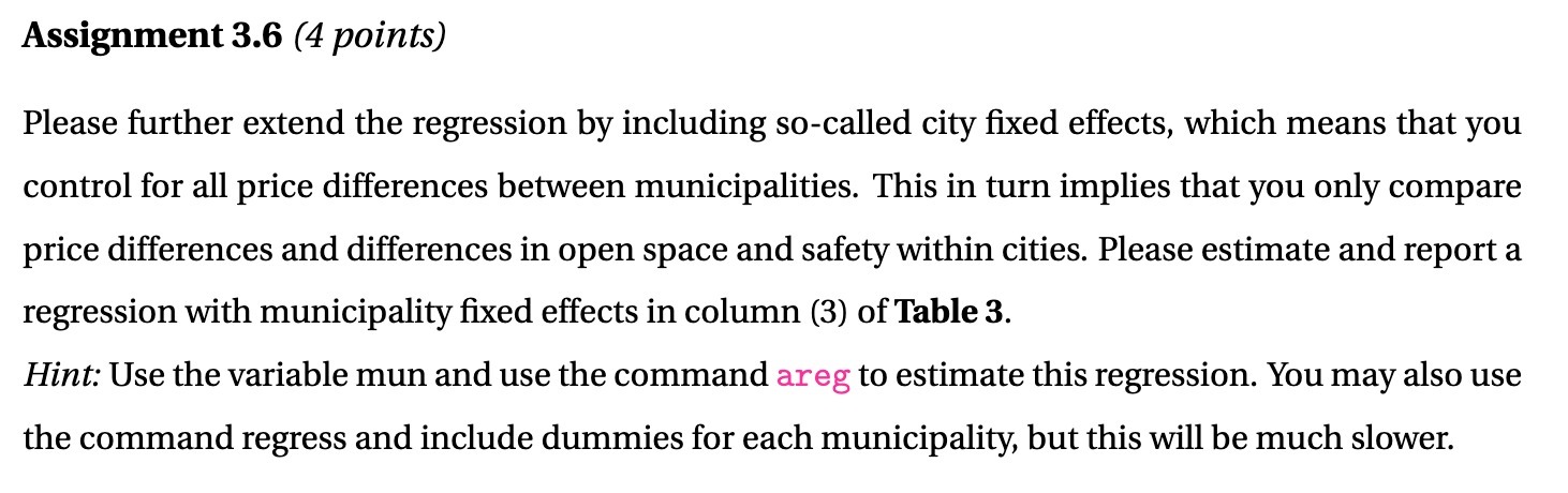 Assignment 3.6 (4 points) Please further extend the regression by including
