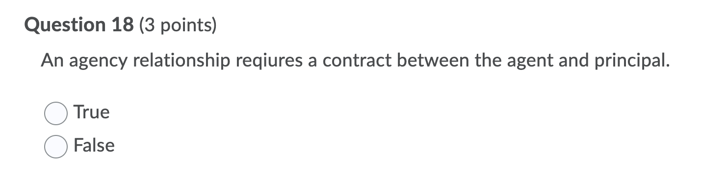 Help me answer this question by choosing TRUE or FALSE. This question