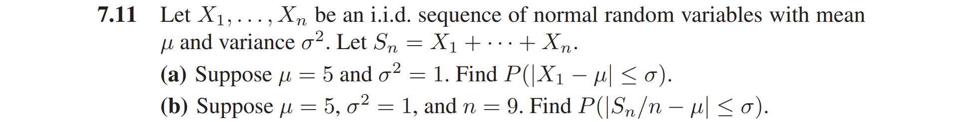  7.11 Let X1, . . . , Xn be an i.i.d.