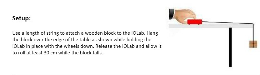  Setup: '( Use a length of string to attach a wooden