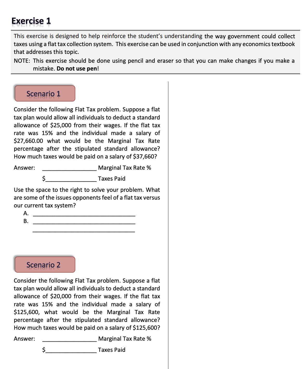  thank you Exercise 1 This exercise is designed to help reinforce