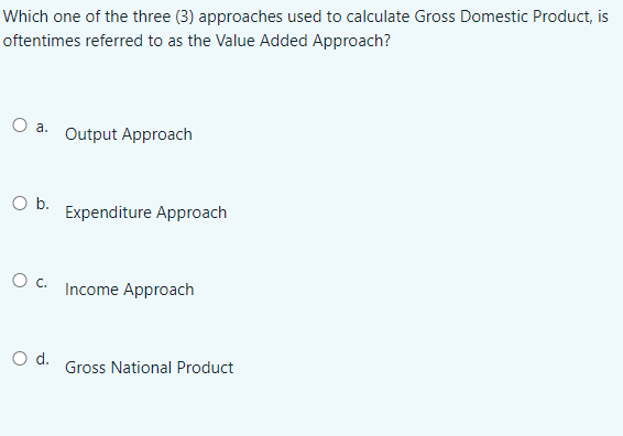 on international trade.Real GDP is obtained by: O a. Nominal GDP divided