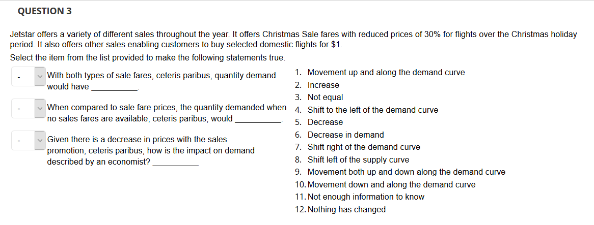 Could you help me deal with this question QUESTION 3 Jetstar offers
