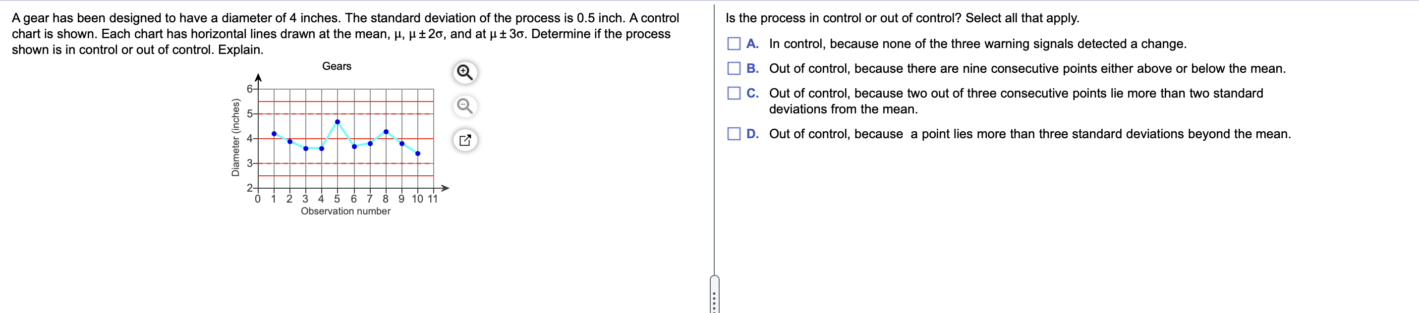 mean u = 83 and standard deviation 0 = 5. Find the
