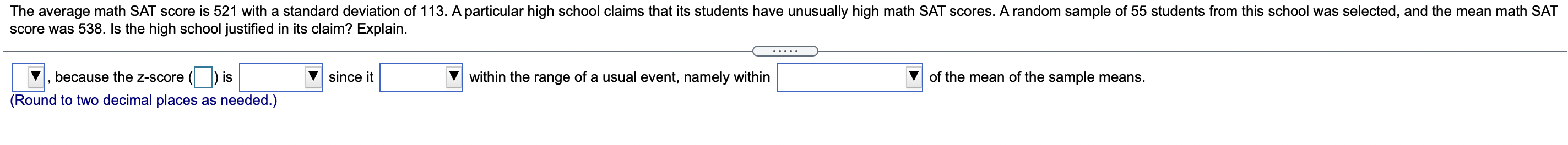 The percent of scores that are less than 19 is %t (Round