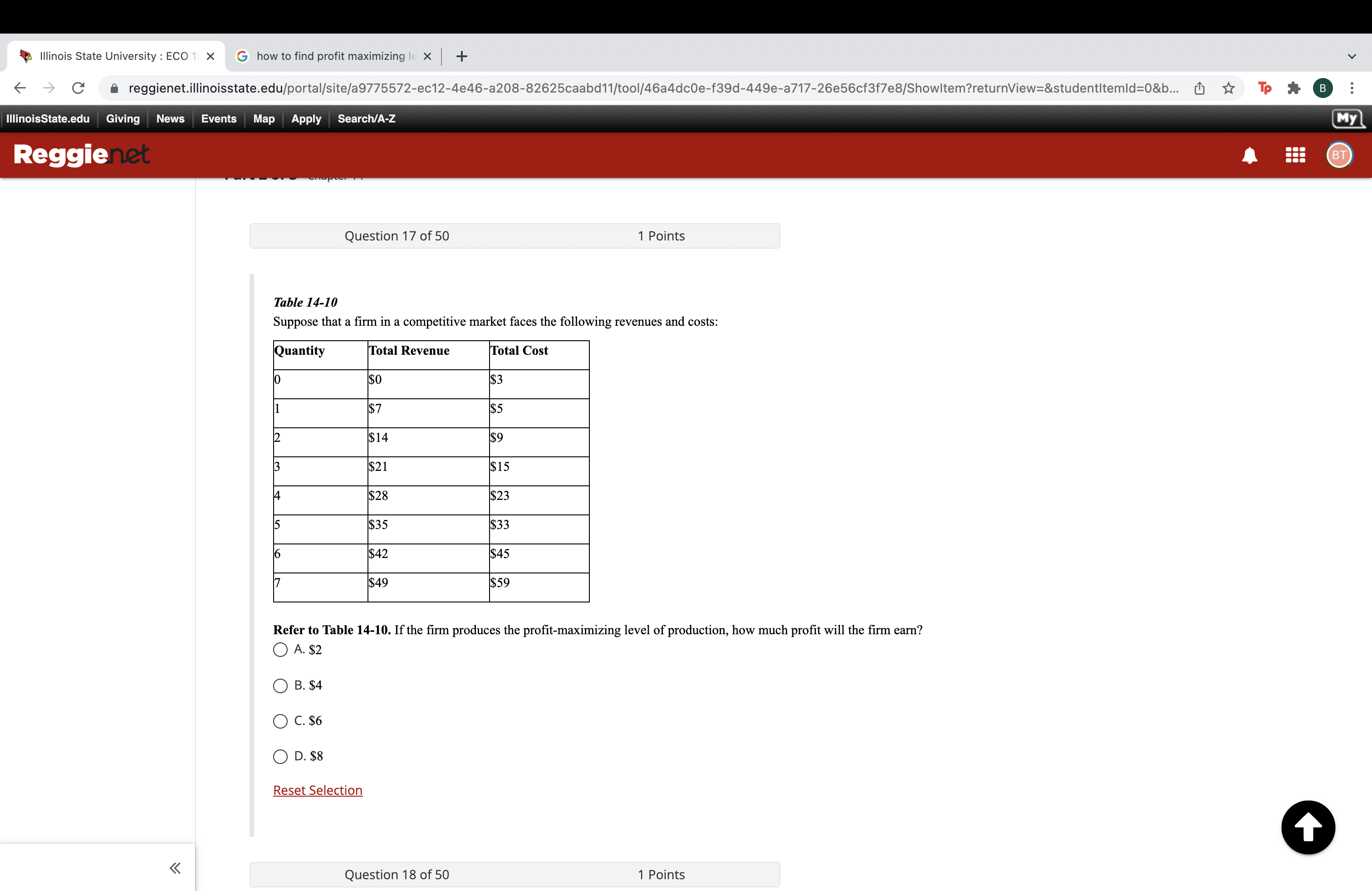 I am working on a practice exam and I am stuck on