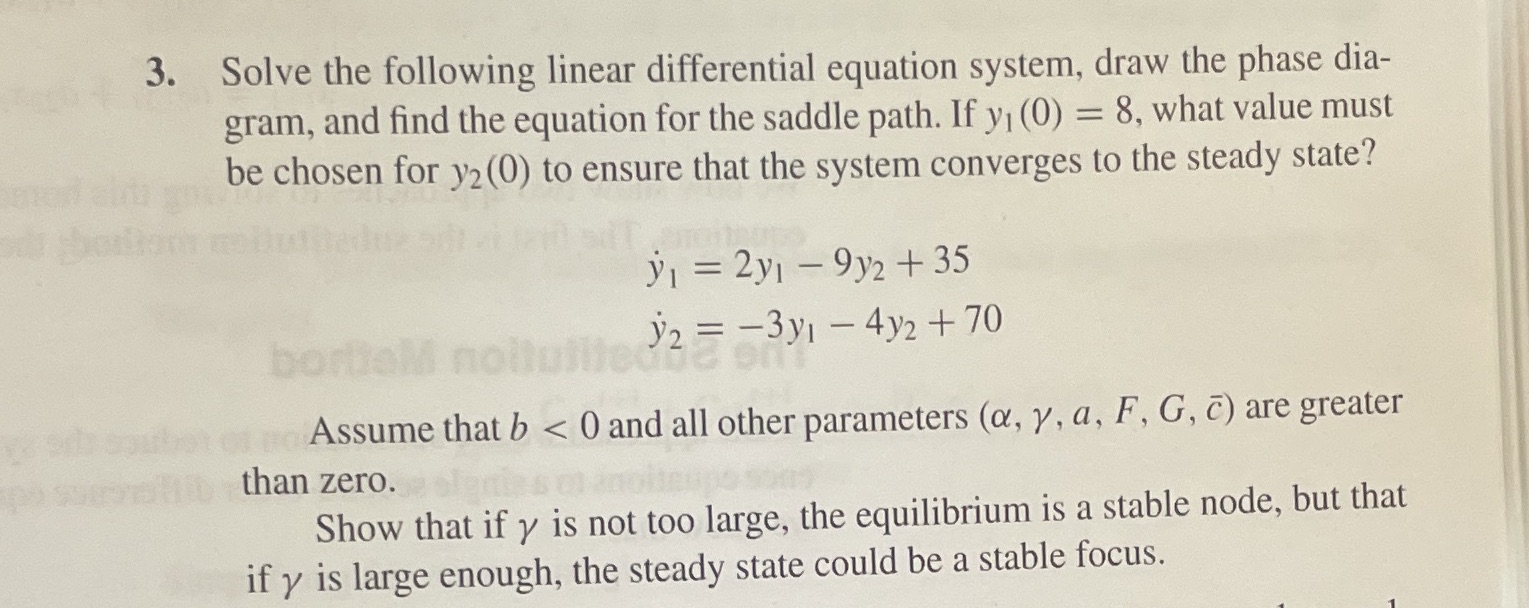 All help is appreciated for this problem. 3. Solve the following linear
