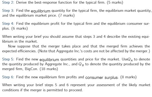 Step 2: Derive the best-response function for the typical firm. (5