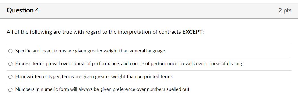 contract which contains a provision that states it will effective for a