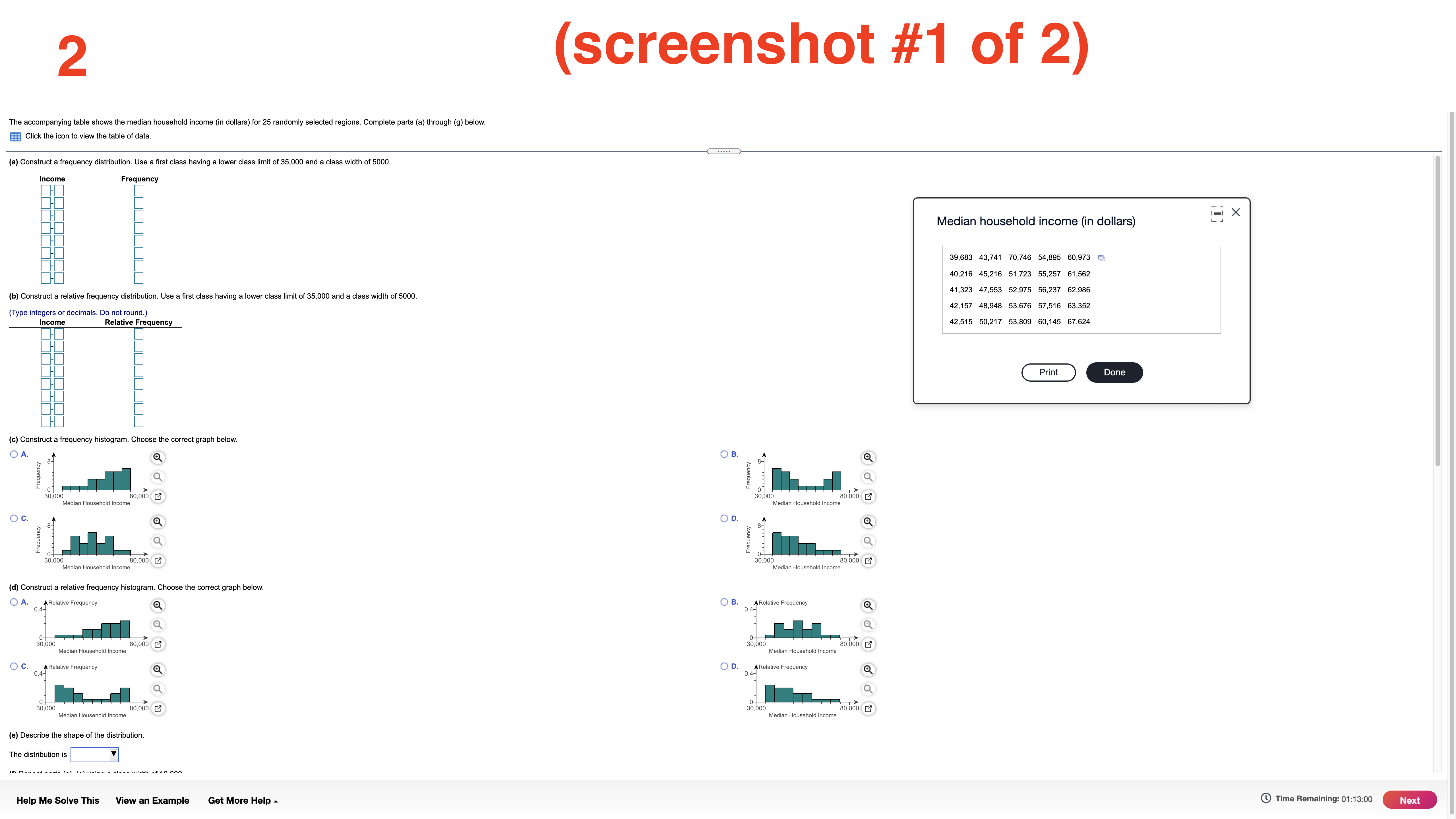 these screenshots can be found below. Please number them as I have.