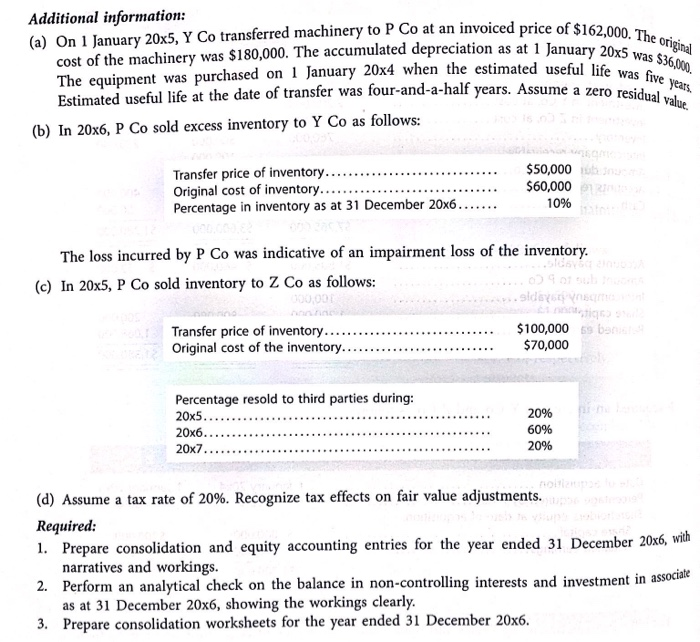 2 Income Statement For Year Ended 31 December 20x6 Profit before tax................