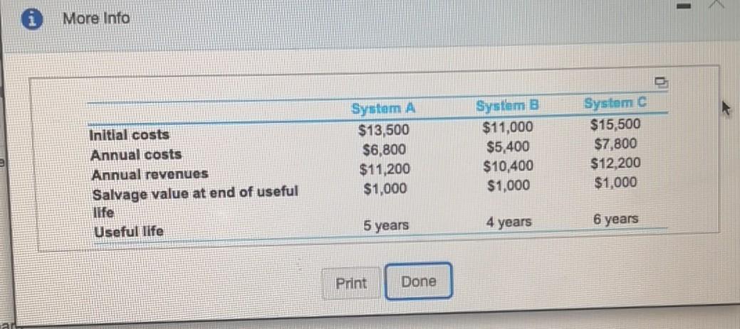 of a new virtual reality system. Several different vendors have been contacted.