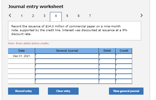 2021 Jan. 13 Negotiated a revolving credit agreement with Parish Bank that
