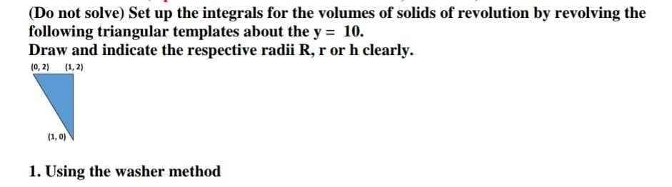 do it kindly (Do not solve) Set up the integrals for the