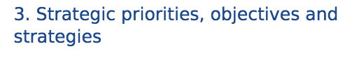 3. Strategic priorities, objectives and strategies