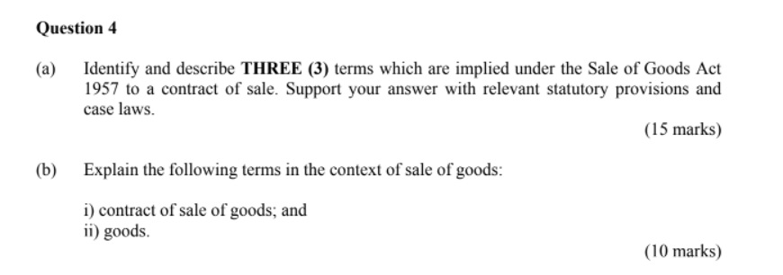 Question 4 (a) ('3) Identify and describe THREE {3} terms which