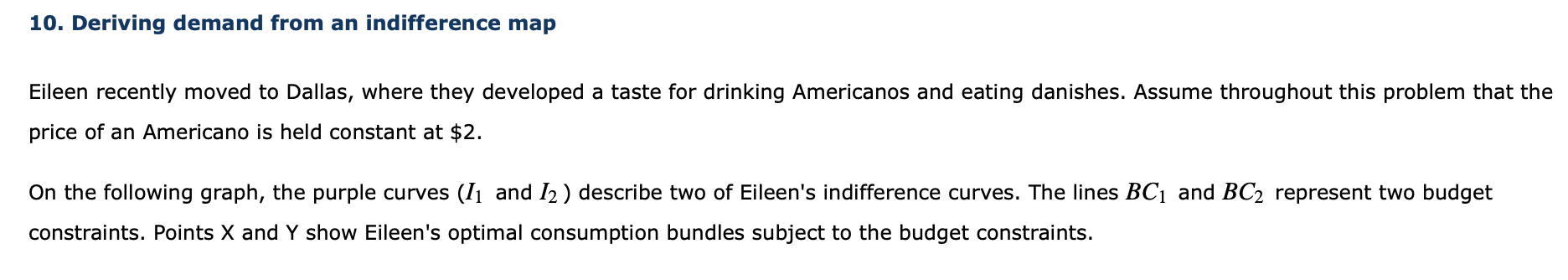  10. Deriving demand from an indifference map Eileen recently moved to