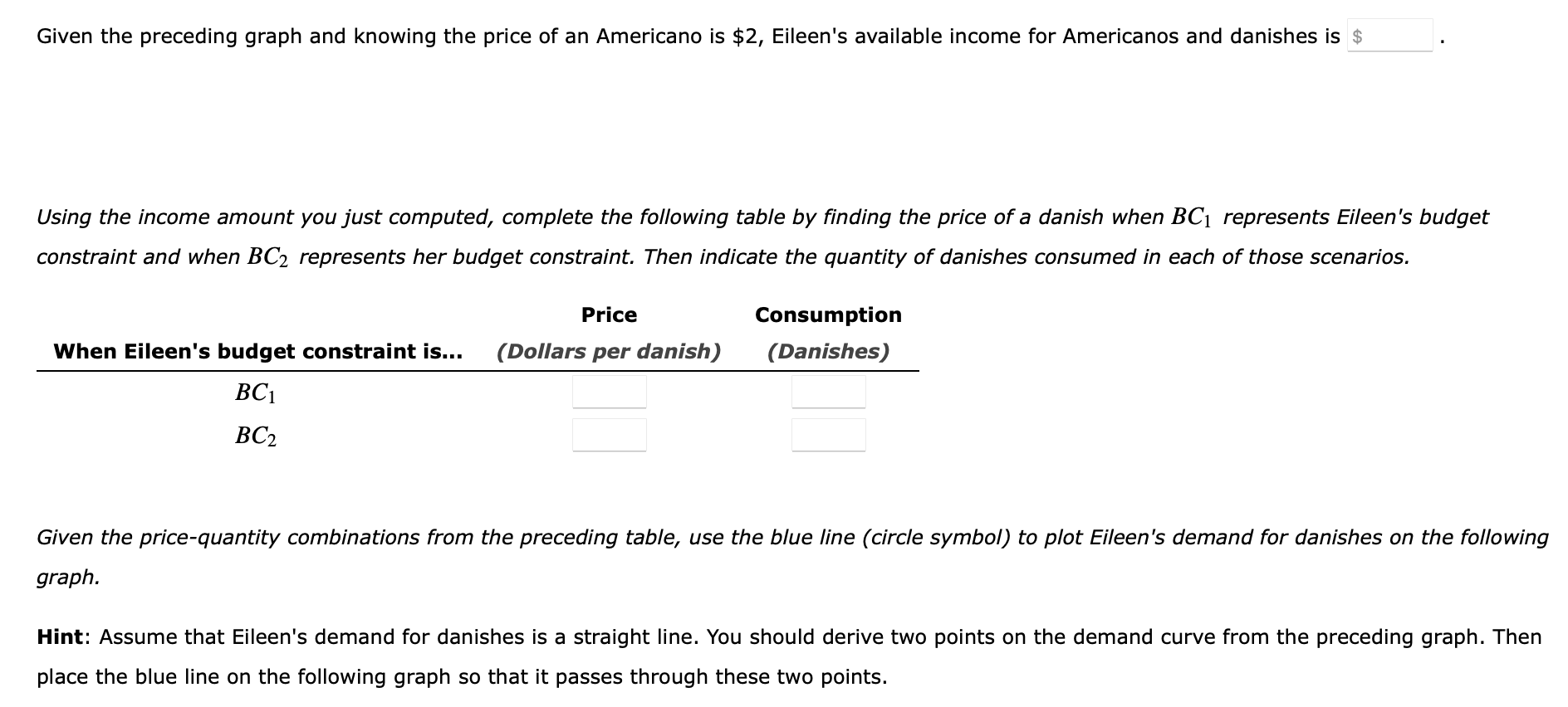 Assume throughout this problem that the price of an Americano is held