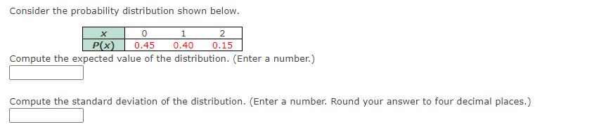 Consider the probability.r distribution shown below. Jr ' 1 2 m