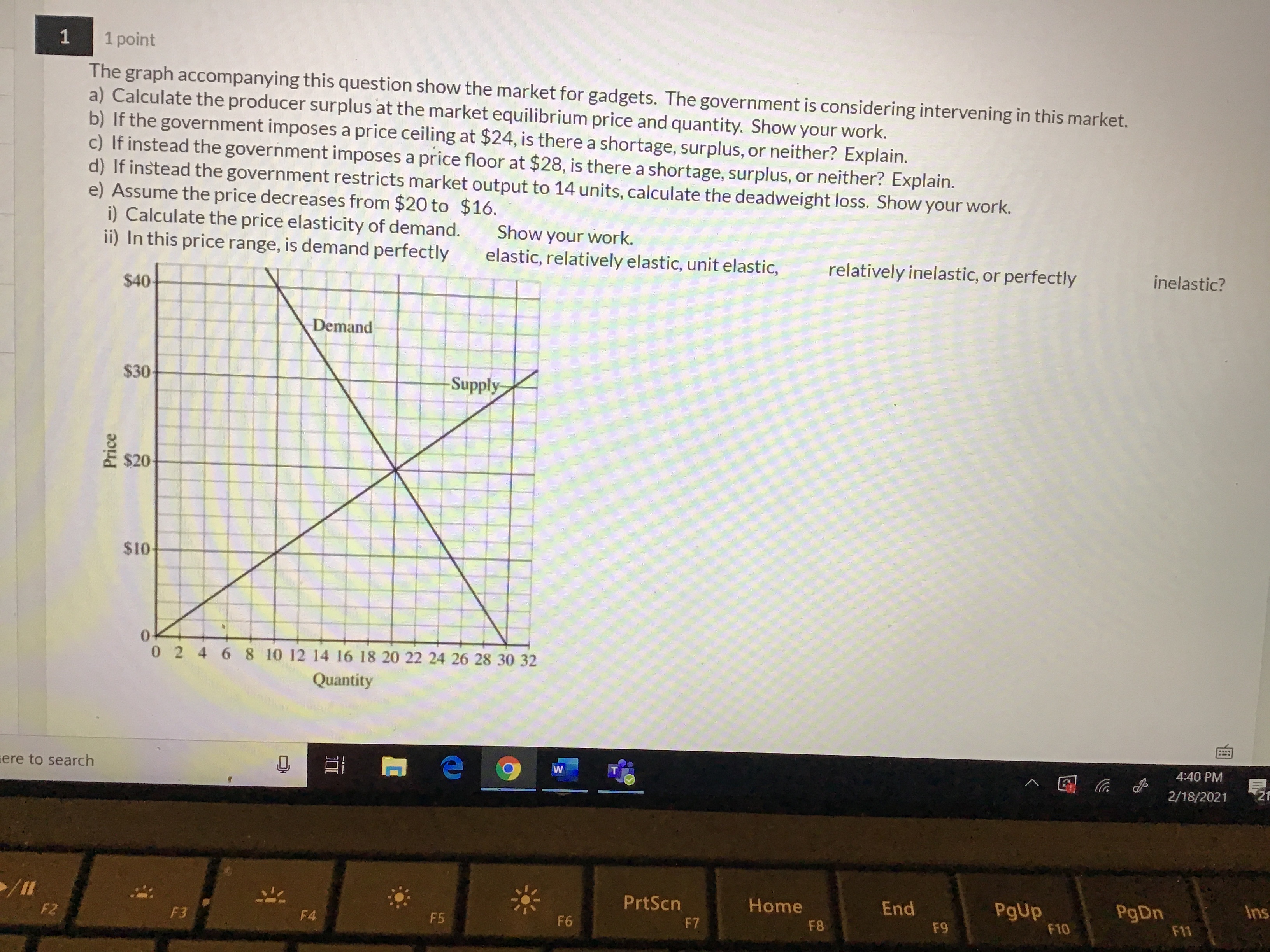 how do I answer A-E 1 1 point The graph accompanying this