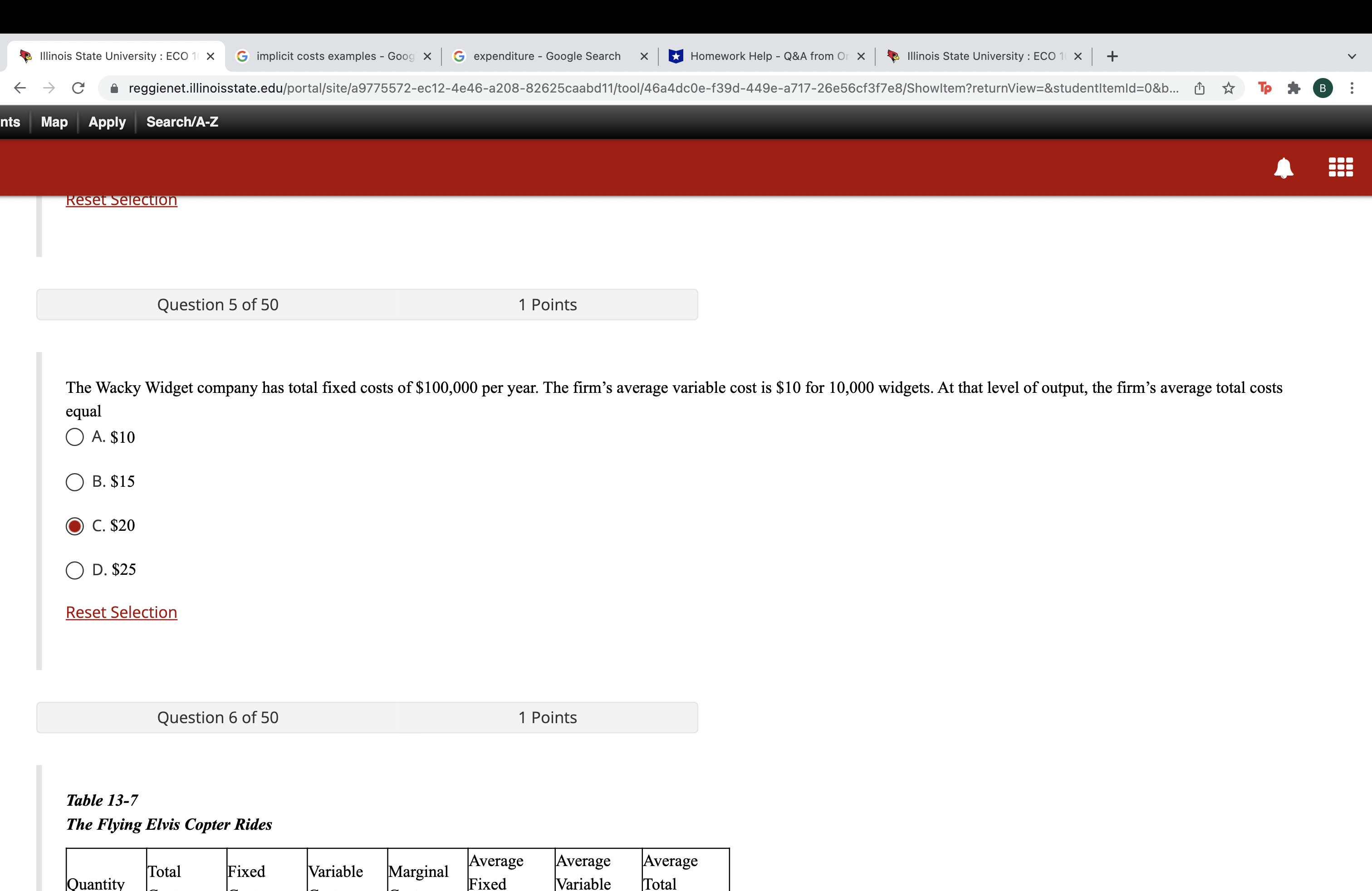 I am taking a practice exam before my final and I know