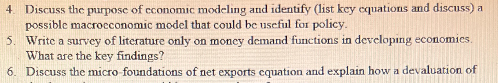 Could anyone help me write an essay on question 4 and question