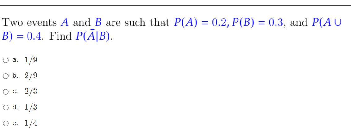 Thanks , Find the solution and choose the correct ans Two events