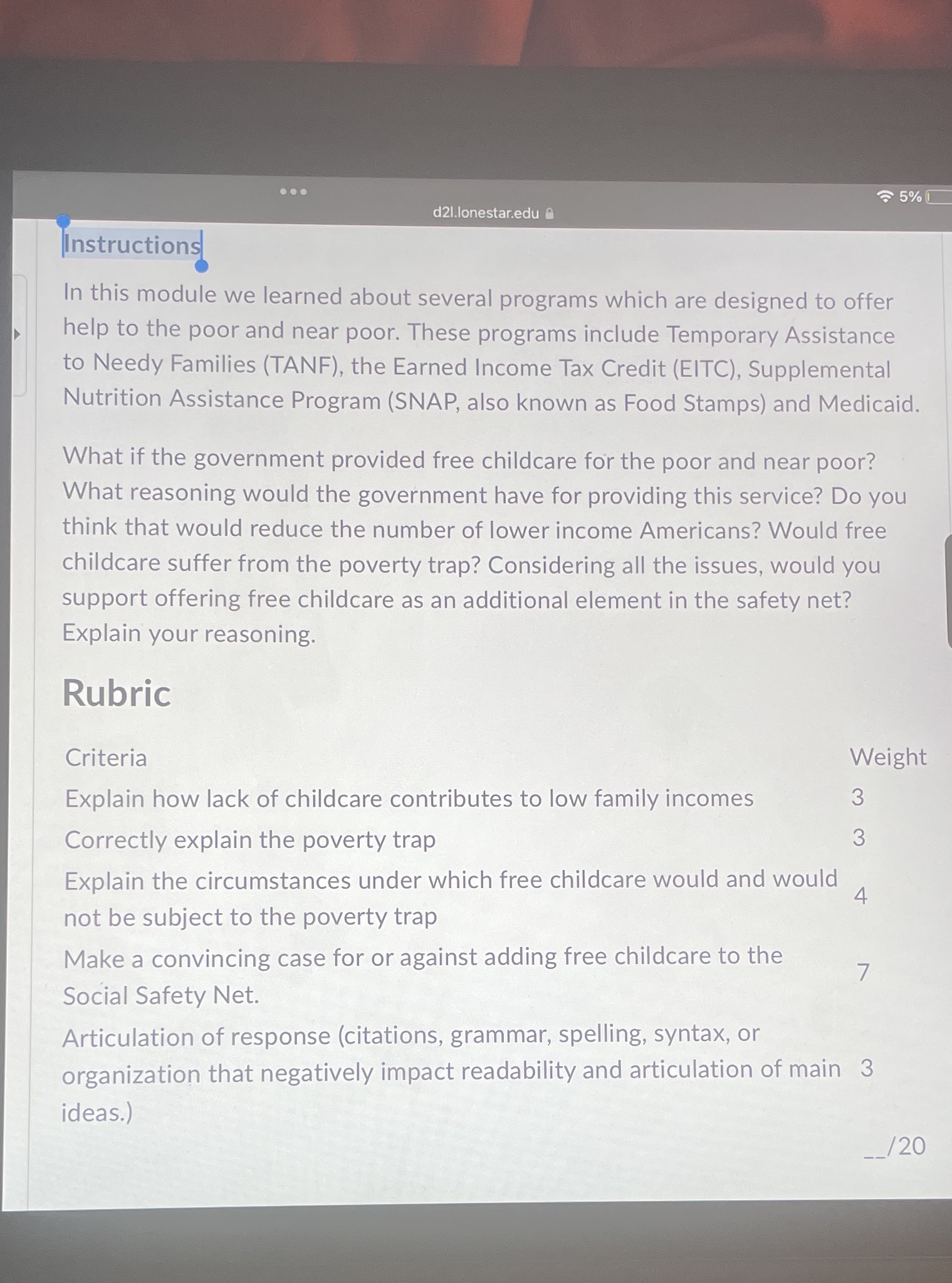  d2|.lonestar.edu I nstructioni In this module we learned about several programs