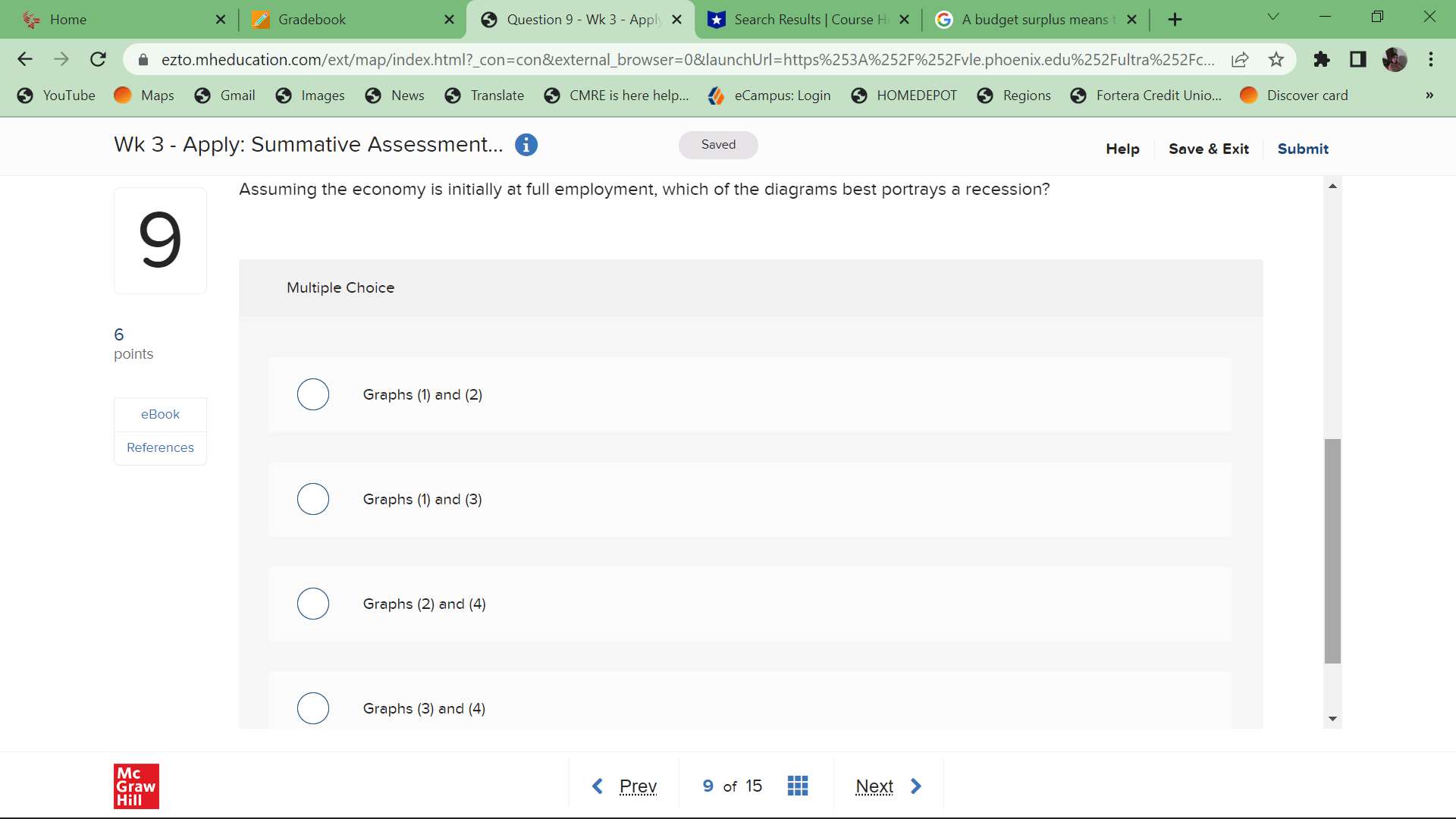 X Search Results | Course H X G A budget surplus means