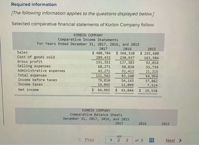  all the same question Required information [The following information applies to