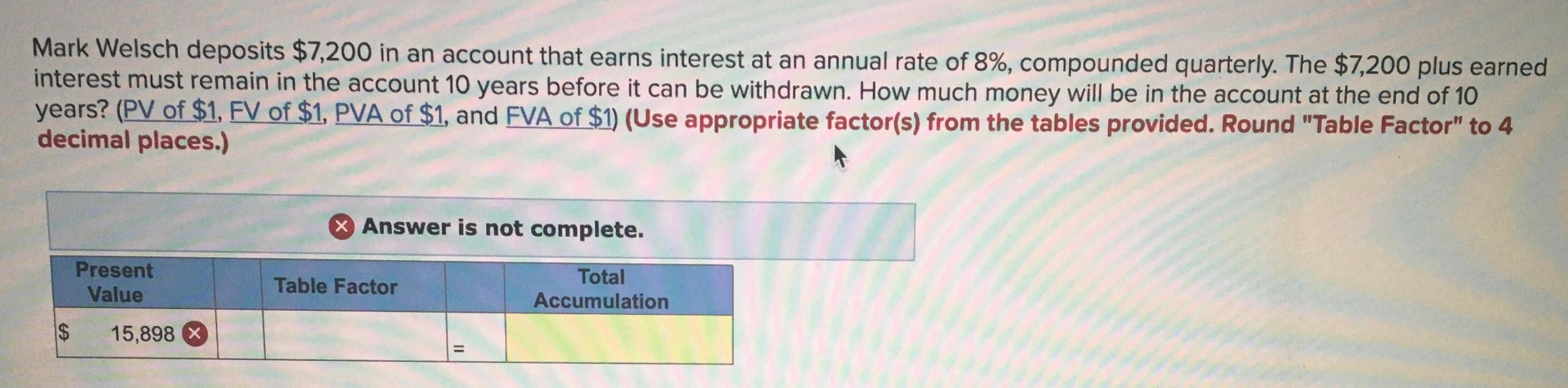 return $10,000 annually for eight years, with the first payment to be