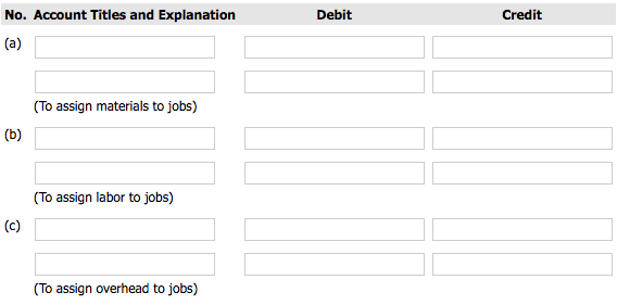 $44,900 in cash. Journalize the entries for the completion of the two