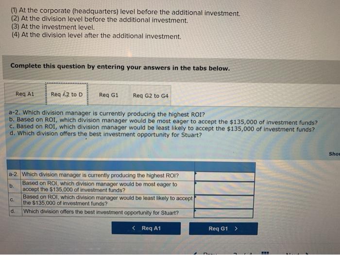 and income for each division are as follows: Divisions Printer Copier Fax