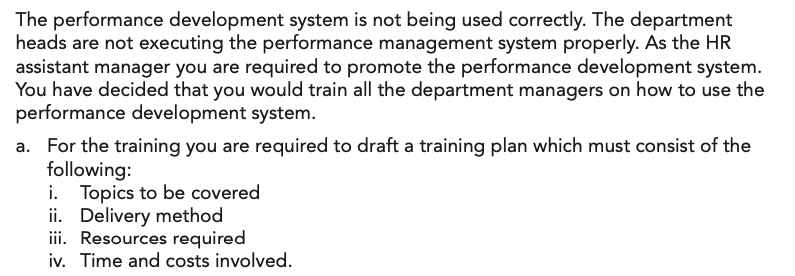 The performance development system is not being used correctly. The department