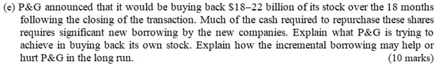 Answer All Questions Case Study: Procter & Gamble Acquires Gillette Procter &