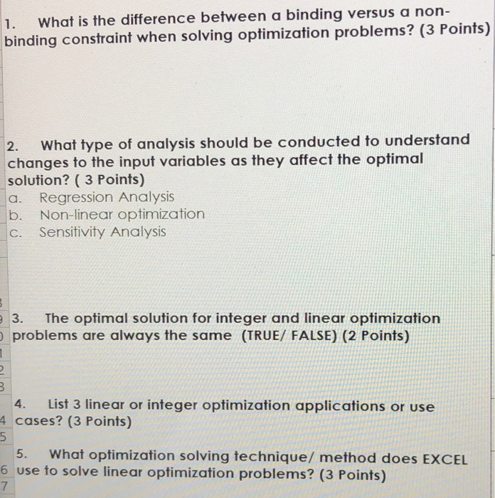 Answer all 1. What is the difference between a binding versus a