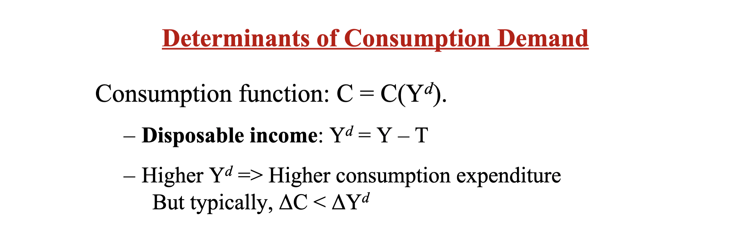 IM. Its functional form: CA = CA(EPF/PH, Yd). - Real exchange rate: