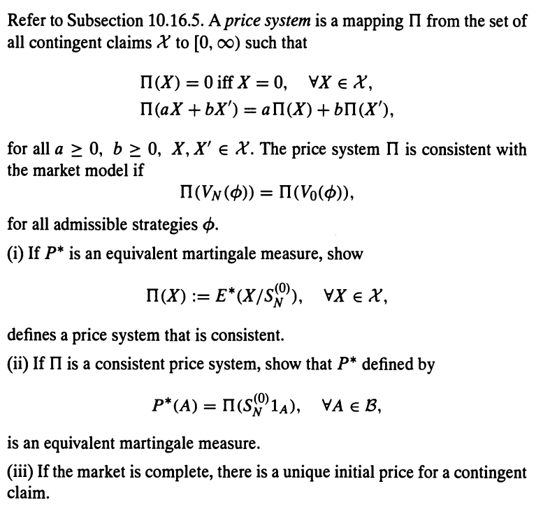 V1 Refer to Subsection 10.16.5. A price system is a mapping II