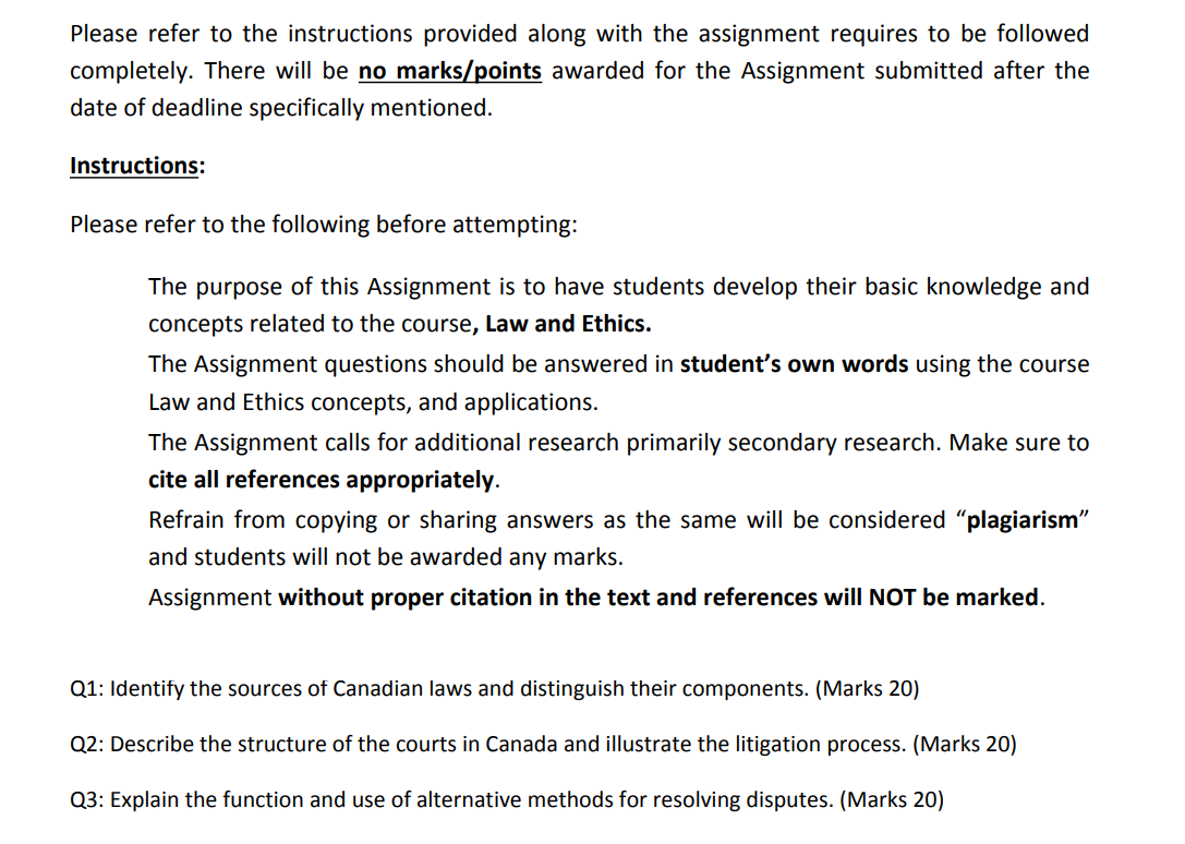  Please refer to the instructions provided along with the assignment requires
