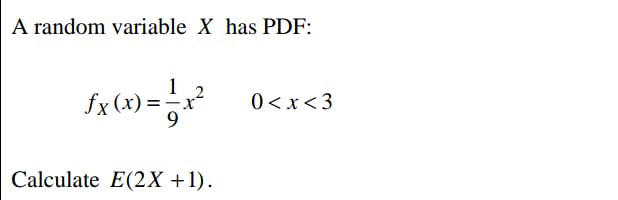 allowed. If a random variable X has a mean of 3 and