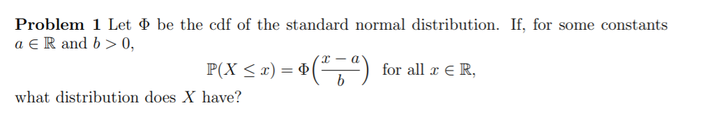 Could you please help me solve this problem? Problem 1 Let &