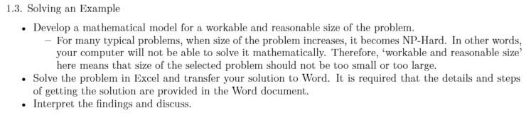  [.3. Solving an Example - DeVelop a mathematical model for a