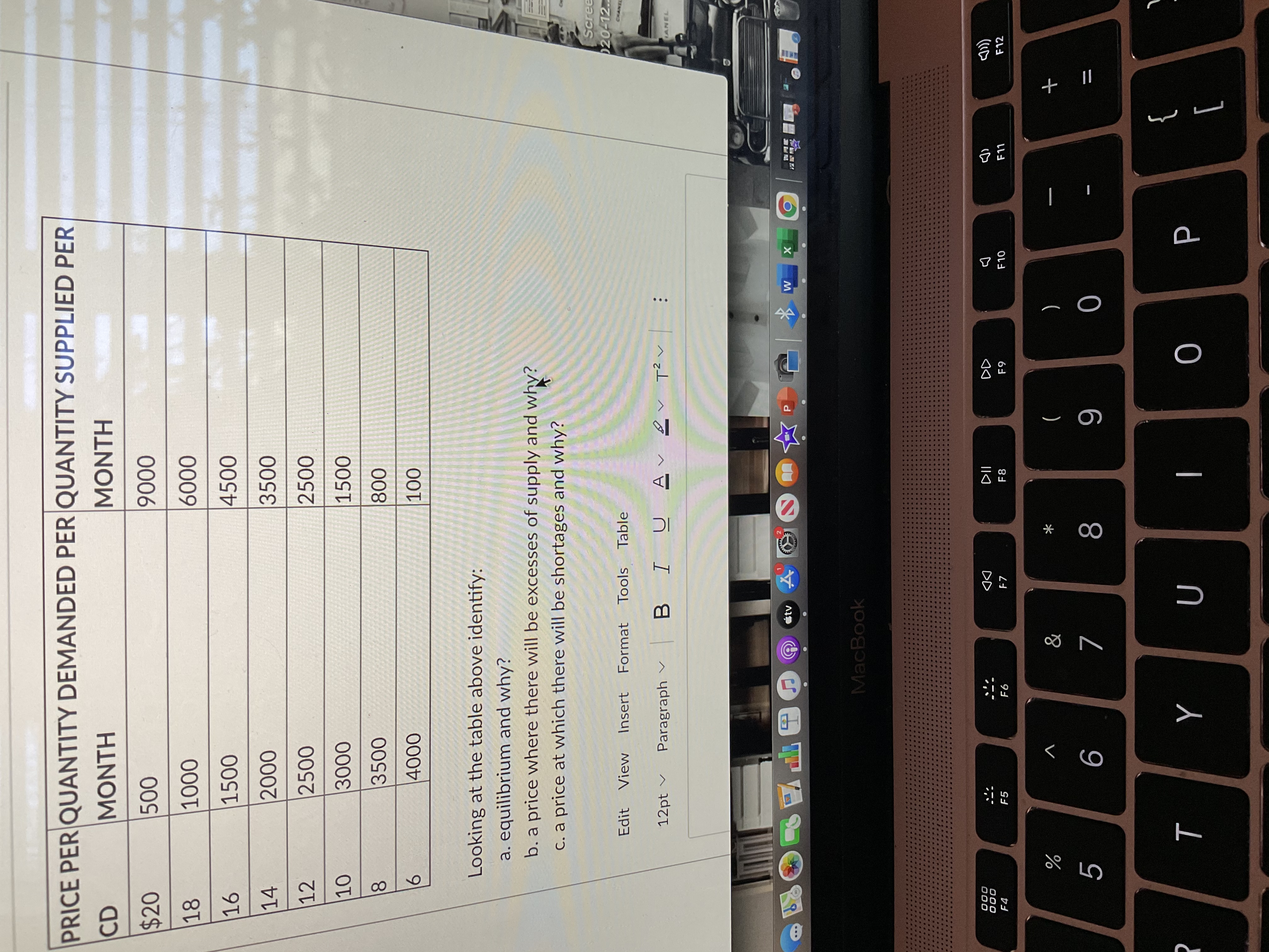 please answer this question. See attached for question PRICE PER QUANTITY DEMANDED