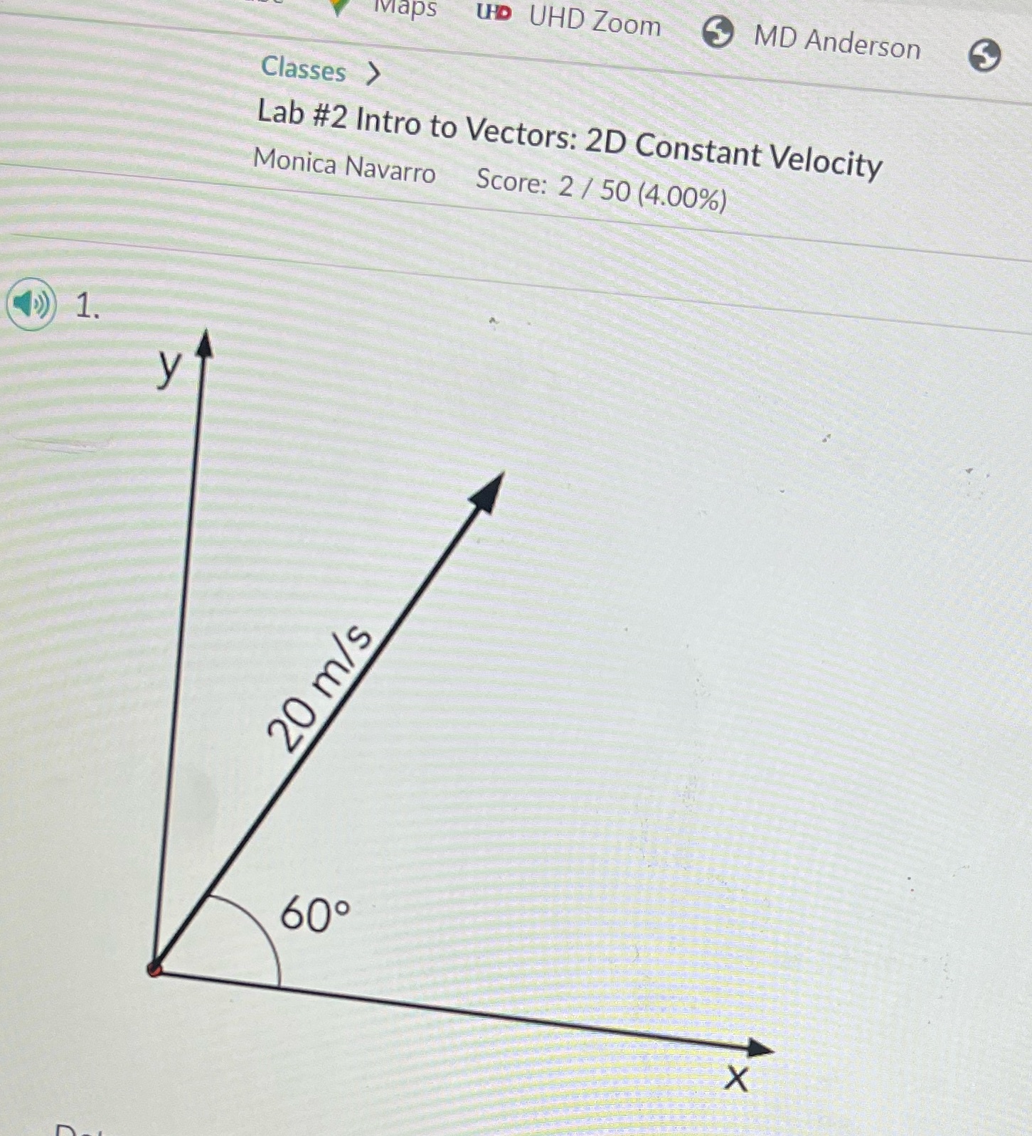Please help solve for "x" and "y" both in m/s. Thank you