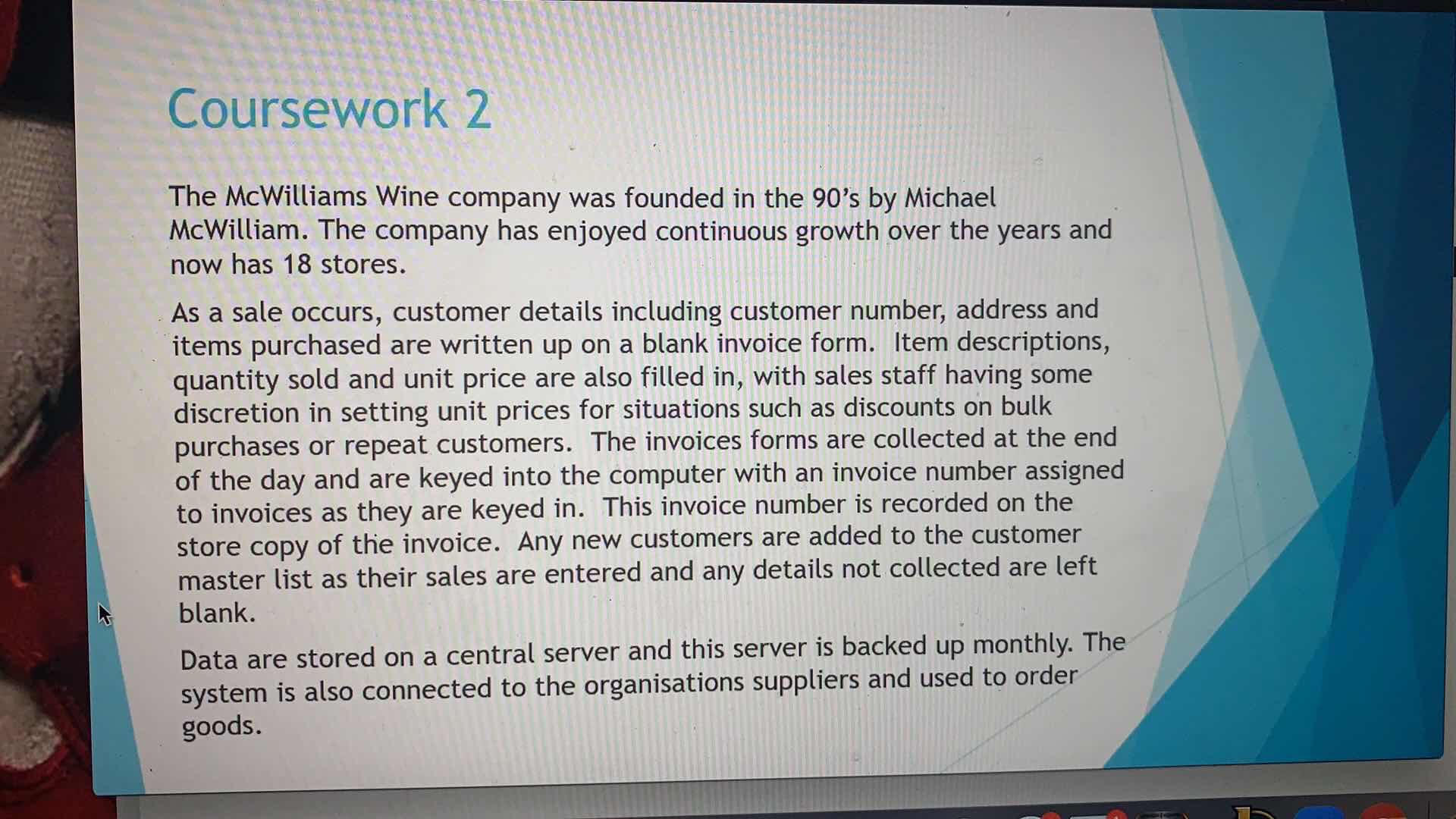 can i have 5 different Identify:a. The riskb. Suggested Controlsc. The suggested